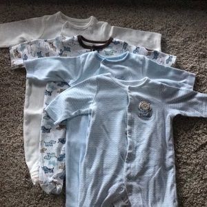 4 Little Me Pj button up outfits. 3 months.